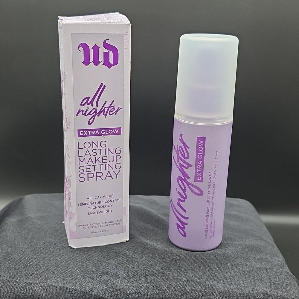 Urban Decay All Nighter EXTRA GLOW Long Lasting Makeup Setting Spray 4 oz NEW